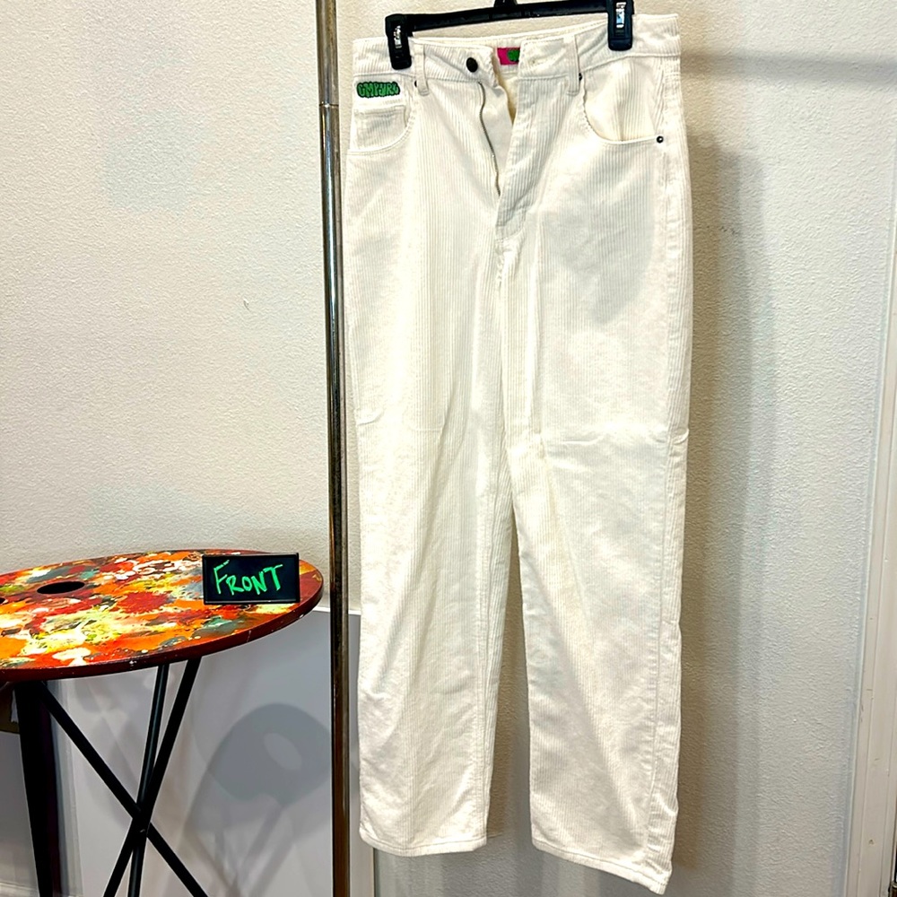 EMPYRE TORI‎ - NWOT - Off-white ribbed baggy pant - Size 6